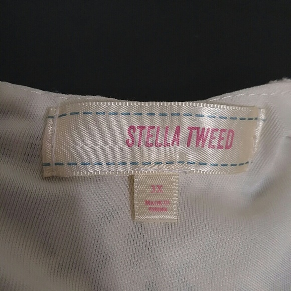 Stella Tweed chevron and lace maxi dress size 3X - Picture 4 of 5